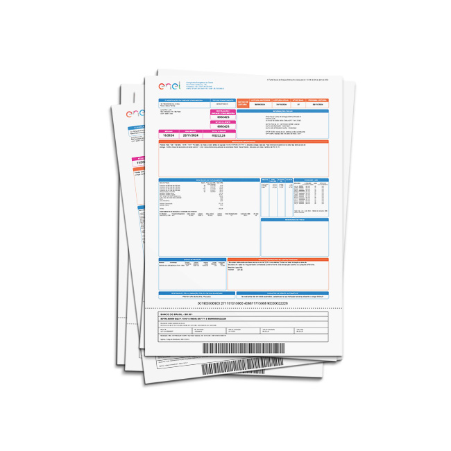 Bill-brazil-03 Brazilian electricity bill PSD Template