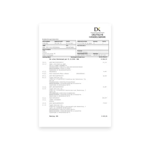 Germany bank Statement Psd Template