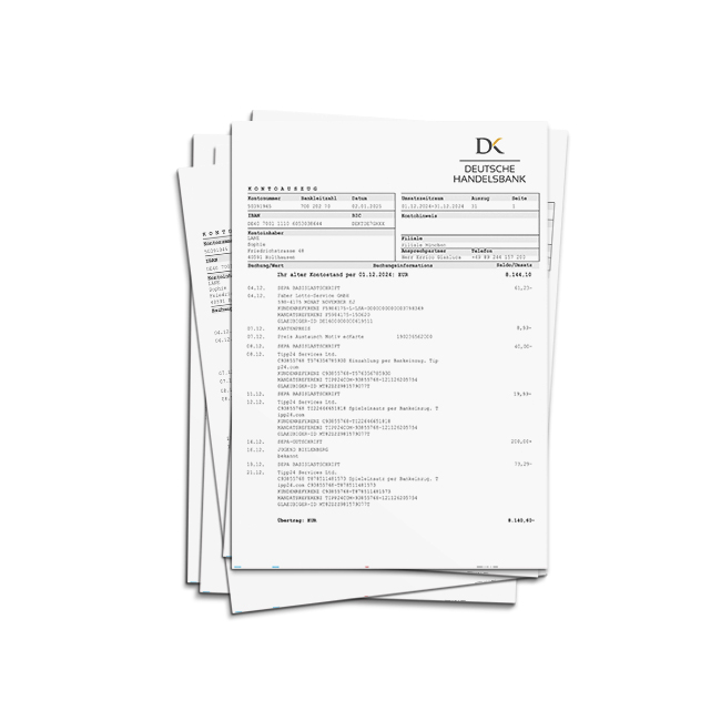 bill-statment-ger-03 Germany bank Statement Psd Template