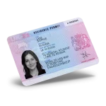 United Kingdom Resident Card PSD Template