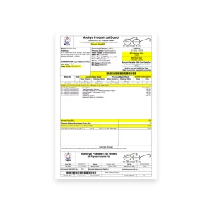 India Water Bill PSD Template