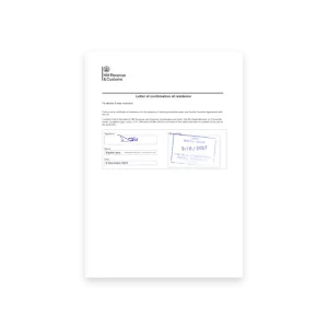UK Letter of residence confirmation PSD Template
