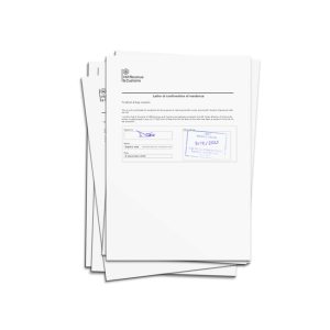 UK Letter of residence confirmation PSD Template