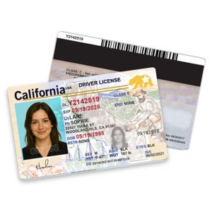 California Driving License PSD Template