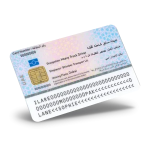 Uae Resident Card PSD Template