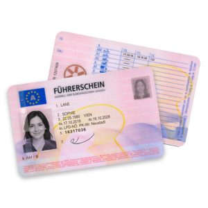 Austria Driving License PSD Template
