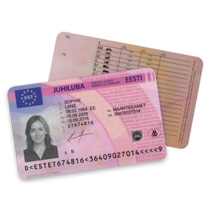 Estonia Driving License PSD Template